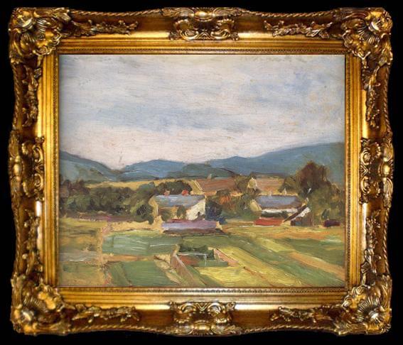 framed  Egon Schiele Landscape in Lower Austria (mk12), ta009-2